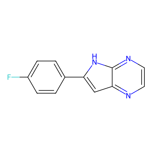 6-(4-fluorophenyl)-5H-pyrrolo[2,3-b]pyrazine structure
