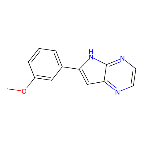 6-(3-methoxyphenyl)-5H-pyrrolo[2,3-b]pyrazine structure