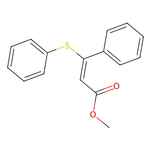 methyl (E)-3-phenyl-3-phenylsulfanylprop-2-enoate structure