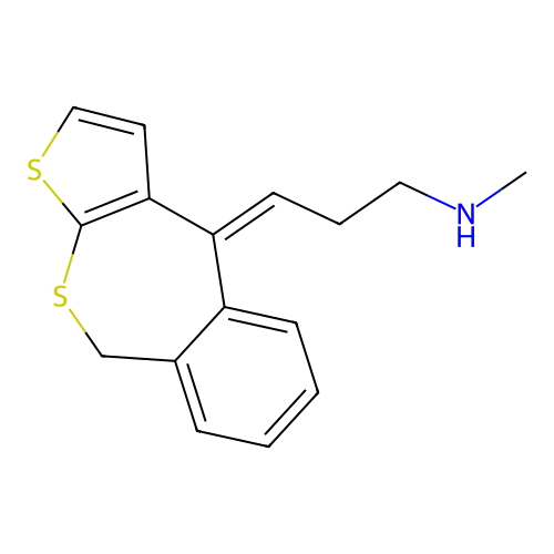 1-Propanamine, N-methyl-3-thieno(2,3-c)(2)benzothiepin-4(9H)-ylidene- structure