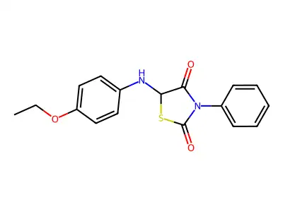 5-[(4-Ethoxyphenyl)amino]-3-phenyl-1,3-thiazolidine-2,4-dione structure