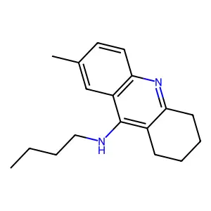 N-Butyl-7-methyl-1,3,4,10-tetrahydroacridin-9(2H)-imine structure