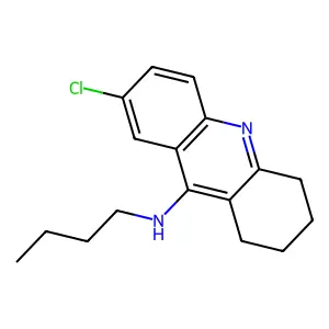 9-Acridinamine, 1,2,3,4-tetrahydro-N-butyl-7-chloro- structure