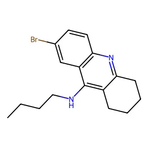 9-Acridinamine, 1,2,3,4-tetrahydro-7-bromo-N-butyl- structure