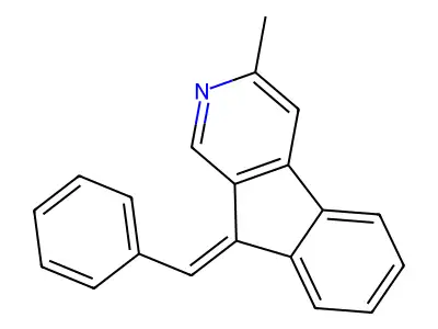 9H-Indeno[2,1-c]pyridine, 3-methyl-9-(phenylmethylene)-, (Z)- structure