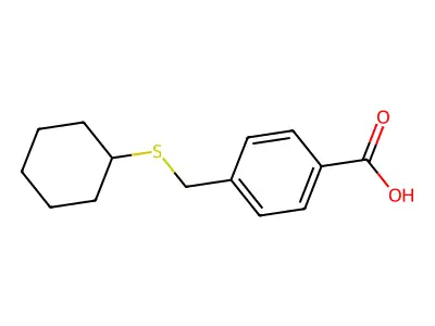 4-[(Cyclohexylthio)methyl]benzoic acid structure