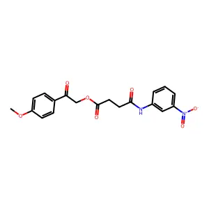 2-(4-Methoxyphenyl)-2-oxoethyl 4-{3-nitroanilino}-4-oxobutanoate structure