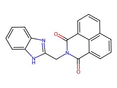 2-(1H-benzimidazol-2-ylmethyl)benzo[de]isoquinoline-1,3-dione structure