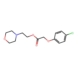 Acetic acid, (p-chlorophenoxy)-, 2-morpholinoethyl ester structure