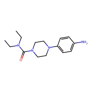 4-(4-aminophenyl)-N,N-diethylpiperazine-1-carboxamide structure