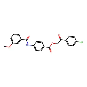 2-(4-Chlorophenyl)-2-oxoethyl 4-[(3-methoxybenzoyl)amino]benzoate structure