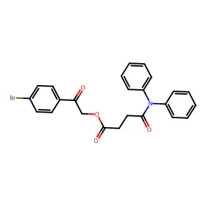 2-(4-Bromophenyl)-2-oxoethyl 4-(diphenylamino)-4-oxobutanoate structure
