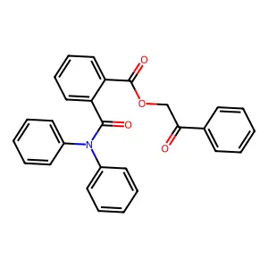 Phenacyl 2-(diphenylcarbamoyl)benzoate structure
