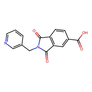 1,3-Dioxo-2-(pyridin-3-ylmethyl)isoindoline-5-carboxylic acid structure