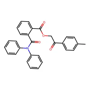 2-(4-Methylphenyl)-2-oxoethyl 2-(diphenylcarbamoyl)benzoate structure