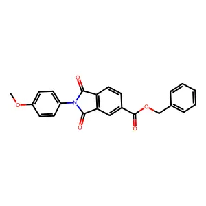 benzyl 2-(4-methoxyphenyl)-1,3-dioxo-2,3-dihydro-1H-isoindole-5-carboxylate structure