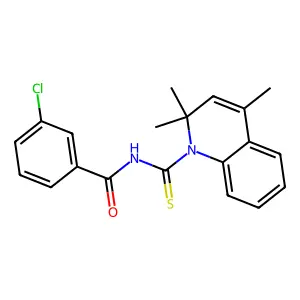 3-chloro-N-(2,2,4-trimethylquinoline-1-carbothioyl)benzamide structure