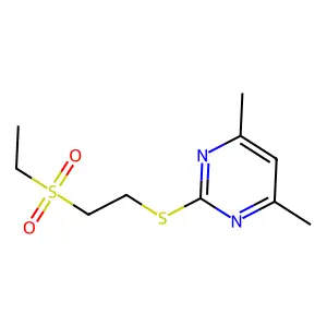 2-(2-Ethanesulfonyl-ethylsulfanyl)-4,6-dimethyl-pyrimidine structure
