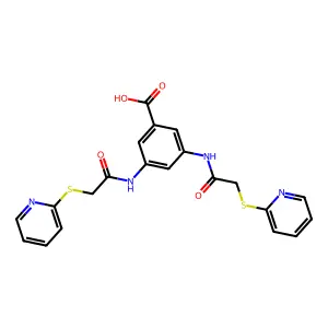 3,5-bis[(2-pyridin-2-ylsulfanylacetyl)amino]benzoic Acid structure