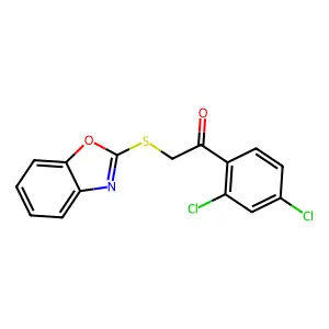 2-(1,3-Benzoxazol-2-ylsulfanyl)-1-(2,4-dichlorophenyl)ethanone structure