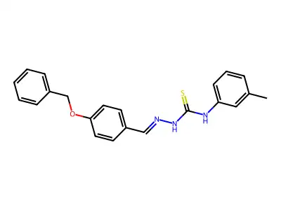 1-(3-Methylphenyl)-3-[(4-phenylmethoxyphenyl)methylideneamino]thiourea structure