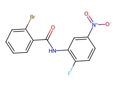 2-bromo-N-(2-fluoro-5-nitrophenyl)benzamide structure