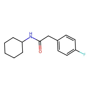 N-cyclohexyl-2-(4-fluorophenyl)acetamide structure