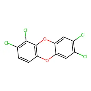 1,2,7,8-Tetrachlorodibenzo-p-dioxin structure