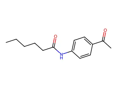 N-(4-acetylphenyl)hexanamide structure
