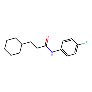 3-cyclohexyl-N-(4-fluorophenyl)propanamide structure
