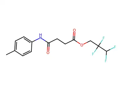 2,2,3,3-tetrafluoropropyl 3-[N-(4-methylphenyl)carbamoyl]propanoate structure
