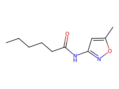 N-(5-methyl-1,2-oxazol-3-yl)hexanamide structure