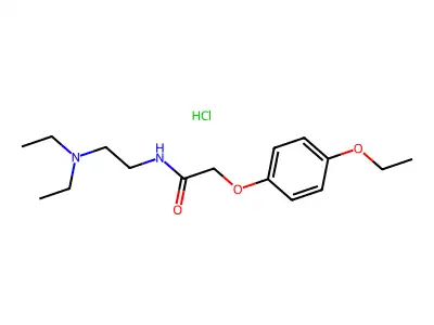 Acetamide, N-(2-(diethylamino)ethyl)-2-(4-ethoxyphenoxy)-, monohydrochloride structure