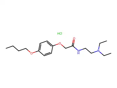 Acetamide, 2-(4-butoxyphenoxy)-N-(2-(diethylamino)ethyl)-, monohydrochloride structure