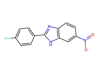 2-(4-fluorophenyl)-6-nitro-1H-benzimidazole structure