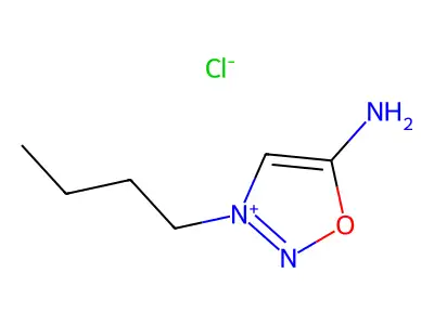 1,2,3-Oxadiazolium, 5-amino-3-butyl-, chloride (1:1) structure