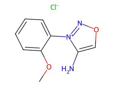 4-Amino-3-(2-methoxyphenyl)-3H-1,2,3-oxadiazol-1-ium chloride structure