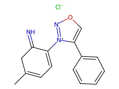 Sydnone imine, 4-phenyl-3-(p-tolyl)-, monohydrochloride structure