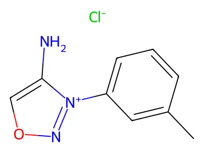 Sydnone imine, 3-(m-tolyl)-, monohydrochloride structure