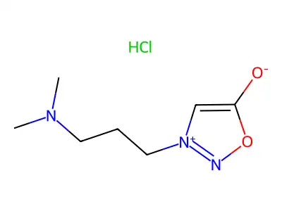 Sydnone, 3-(3-(dimethylamino)propyl)-, monohydrochloride structure