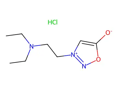 Sydnone, 3-(2-(diethylamino)ethyl)-, monohydrochloride structure