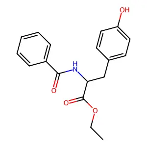 N-Benzoyl-L-tyrosine ethyl ester structure