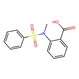 2-[Methyl(phenylsulfonyl)amino]benzoic acid structure