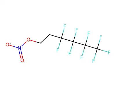 3,3,4,4,5,5,6,6,6-Nonafluorohexyl nitrate structure