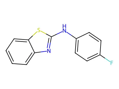 N-(4-fluorophenyl)-1,3-benzothiazol-2-amine structure