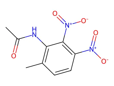 5',6'-Dinitro-O-acetotoluidide structure