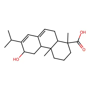 12alpha-12-Hydroxy-7,13-abietadien-18-oic acid structure