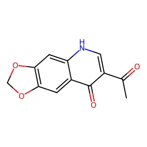 1,3-Dioxolo(4,5-g)quinolin-8(5H)-one, 7-acetyl- structure