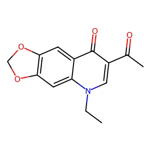 1,3-Dioxolo(4,5-g)quinolin-8(5H)-one, 7-acetyl-5-ethyl- structure