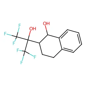1-Naphthol, 1,2,3,4-tetrahydro-2-(1,1,1,3,3,3-hexafluoro-2-hydroxy-2-propyl)- structure